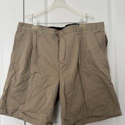 Catalina Men's Tan Flat-Front Shorts size 44