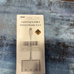 iPhone/iPad lighting to USB 3 Camera reader 3 in 1