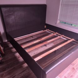 King Size Leather Bed Frame  (Pickup Only)