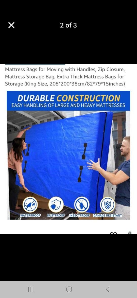 King Size Matress Moving/Storage Cover