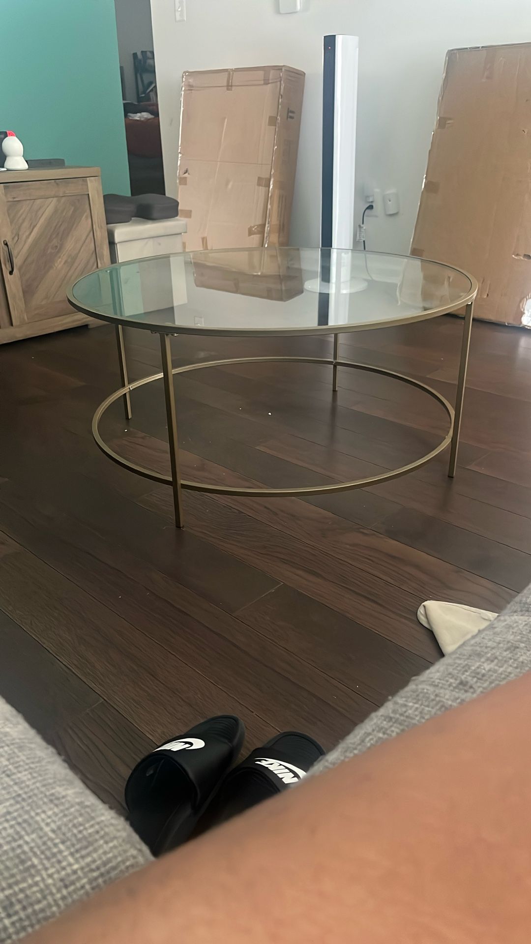 Gold Round Coffee Table