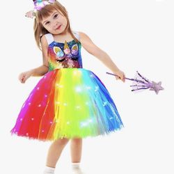 LED Unicorn Tutu Dress