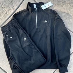 Black Alo Quarter Zip Set Men