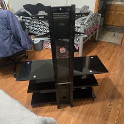 Used Glass TV Stand With Mount