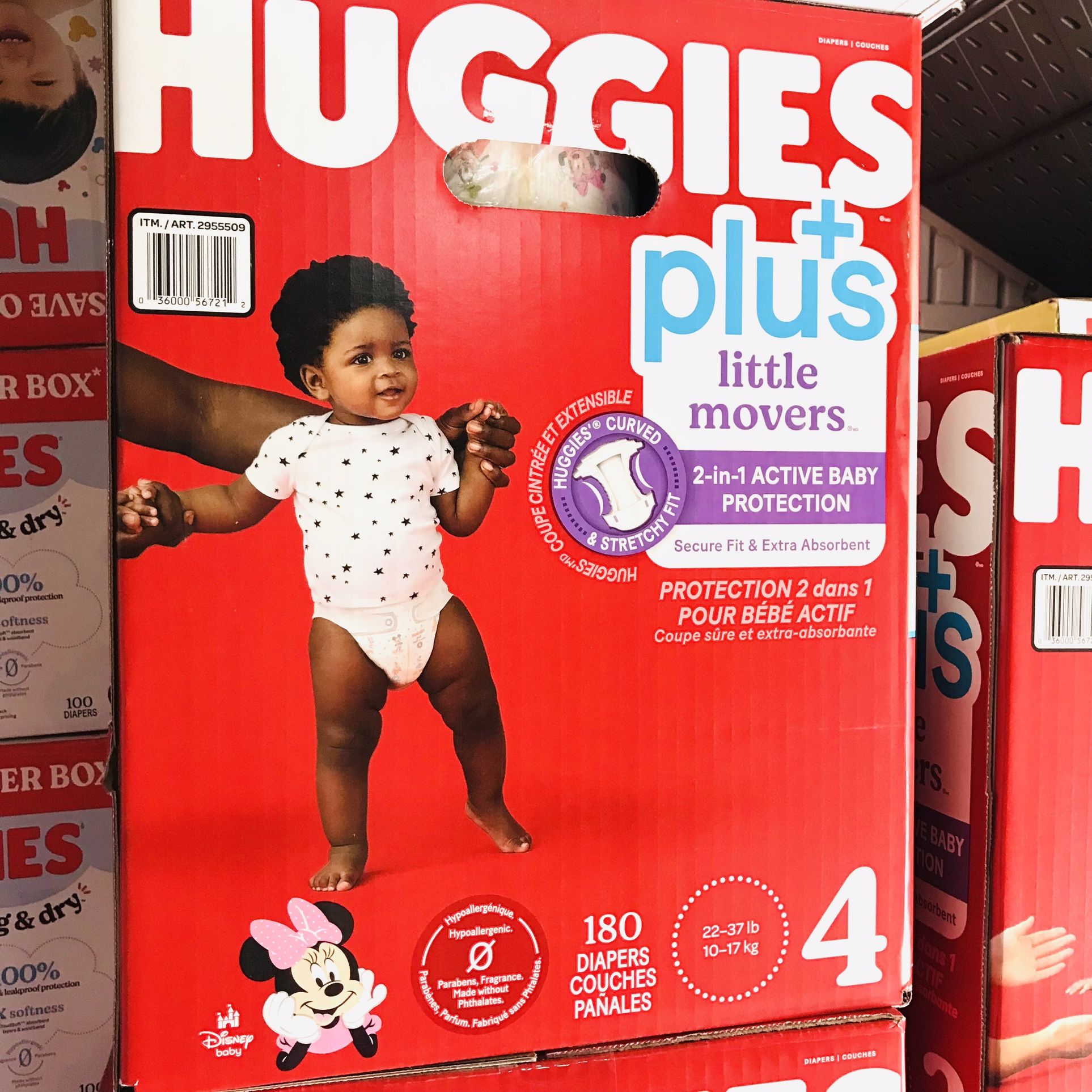 Huggies Little Movers Plus Size 4/180 Diapers