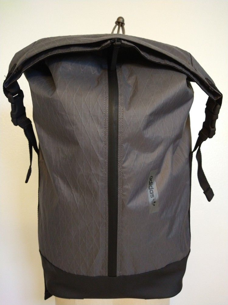 New ADIDAS Future Roll-Top Backpack Grey Five (ED4708) [$120 Retail]