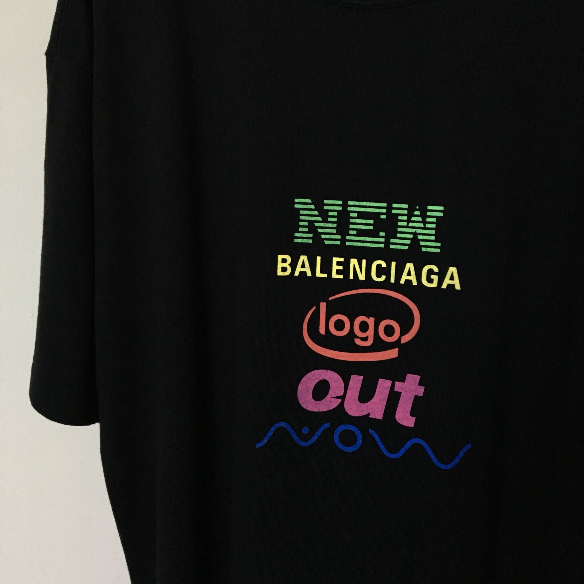 balenciaga new logo out tee
