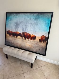Large Framed Buffalo Wall Art