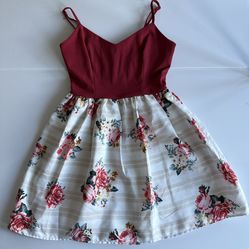 Teeze Me Spaghetti Strap Floral Fit and Flare Dress