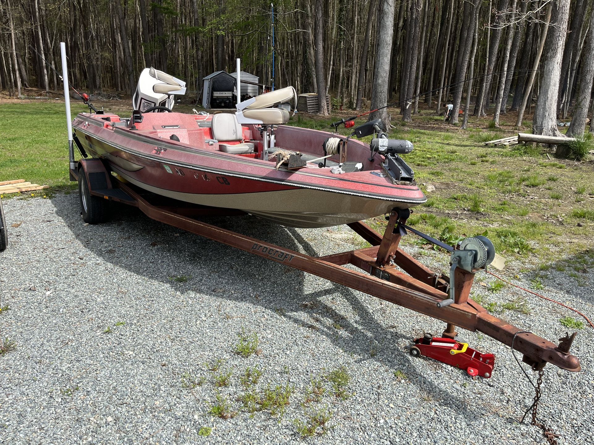 17’ Pro craft Boat And Trailer 