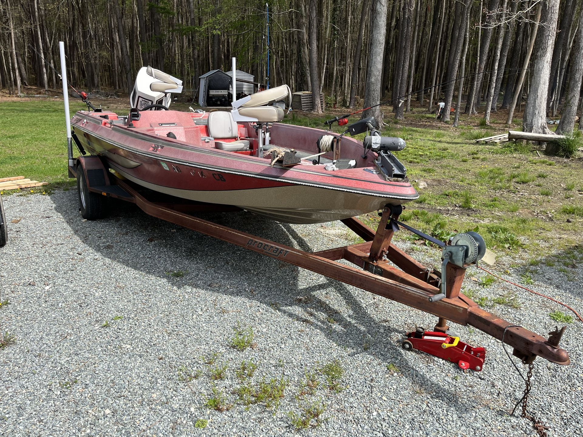 17’ Pro craft Boat And Trailer