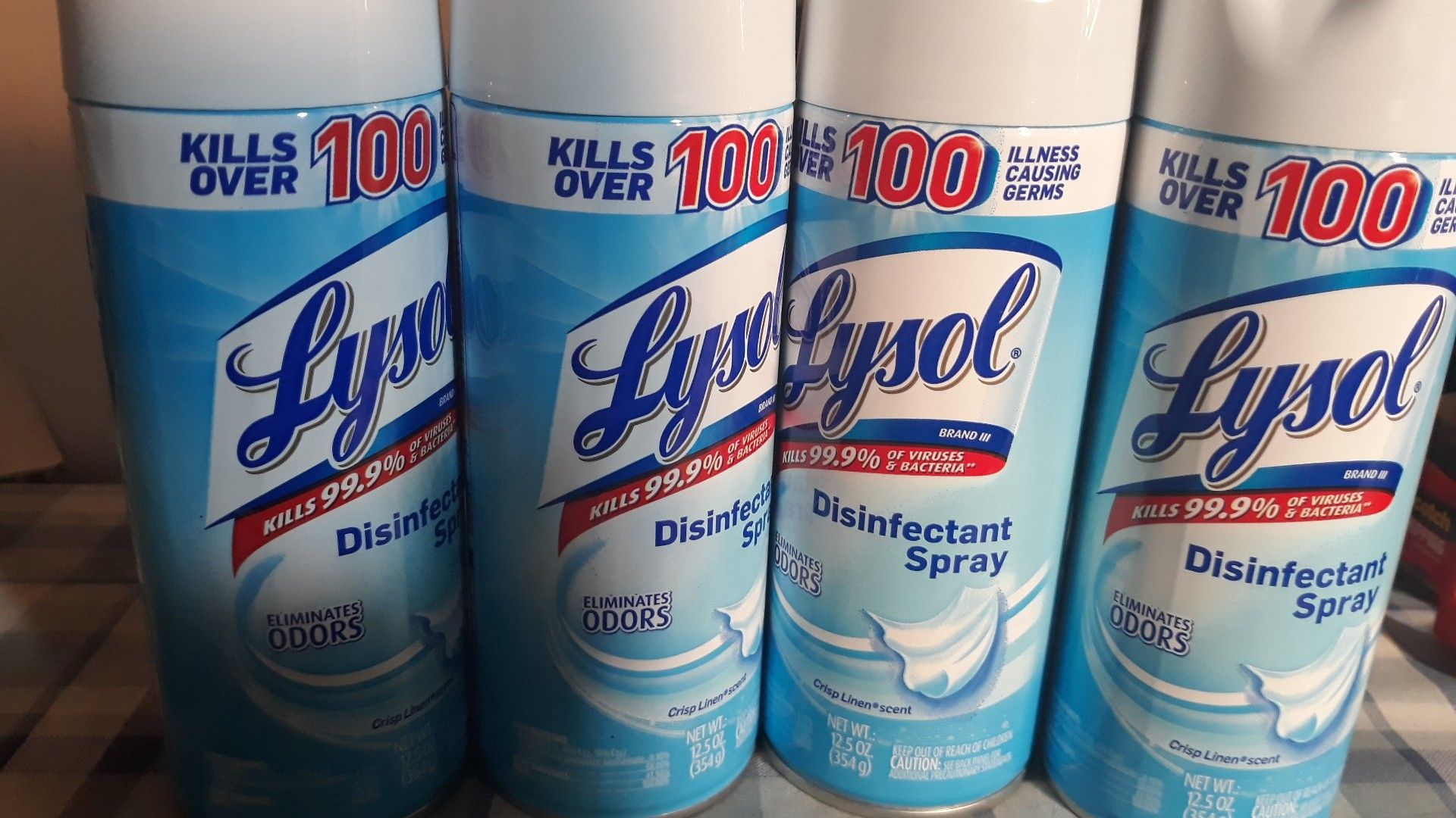 (4) Lysol 12.5 oz cans