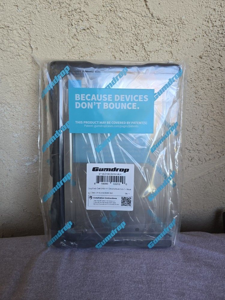 Gumdrop Case for Dell 3100 Clamshell Chromebook DT-DL3100CB2in1-BLK