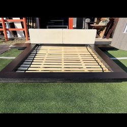 King Bed Frame With Side Tables