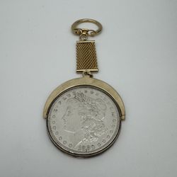 1880 P Morgan Silver Dollar Keychain