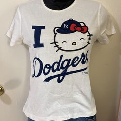 Authentic Dodgers Hello kitty Baby Tee - S