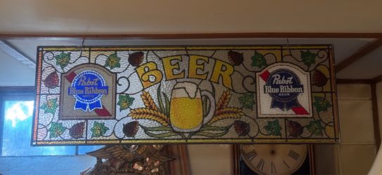 Vintage Pabst Blue Ribbon Beer Sign – Acrylic Bar Decor
