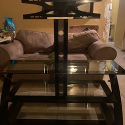 Tv Stand With Glass Shelves 