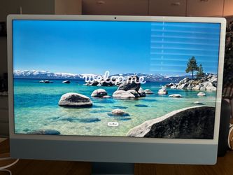 Apple iMac 24” M1 (2021) – 8GB RAM / 256GB SSD – Blue – Excellent Condition