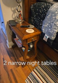 Night side tables wood Set of 2