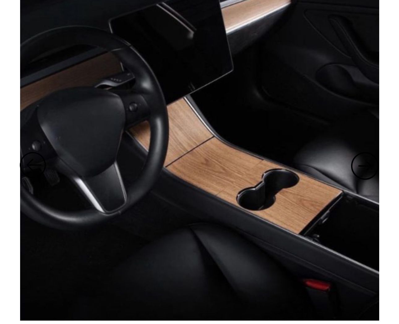 Center Console Wrap (Wood) for Tesla Model 3 & Y (2017- 2020)