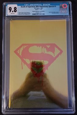 Death of Superman 30th Anniversary Special #1 BTC Gold Foil, CGC 9.8 W pages limited to 300