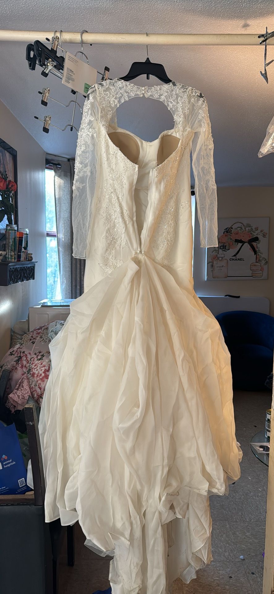 white wedding dress