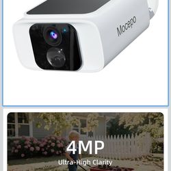 New-Solar Camera Outdoor Wireless 4MP -2.4G&5G WiFi Security Camera with Integrated Solar Panel, Color Night Vision, Compatible with Alexa