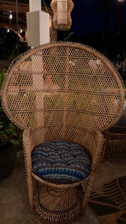Peacock wicker chair