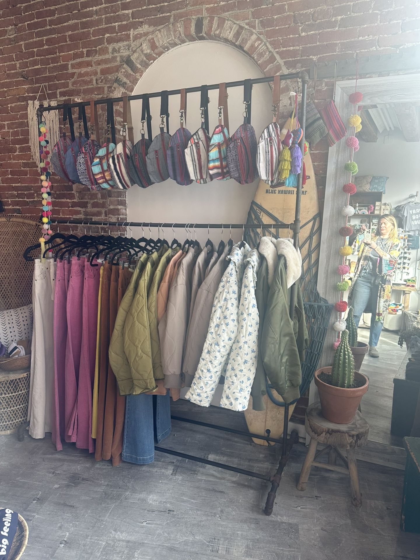 Iron Handmade Clothing Display Rack