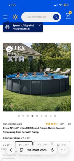 Intex swimming pool