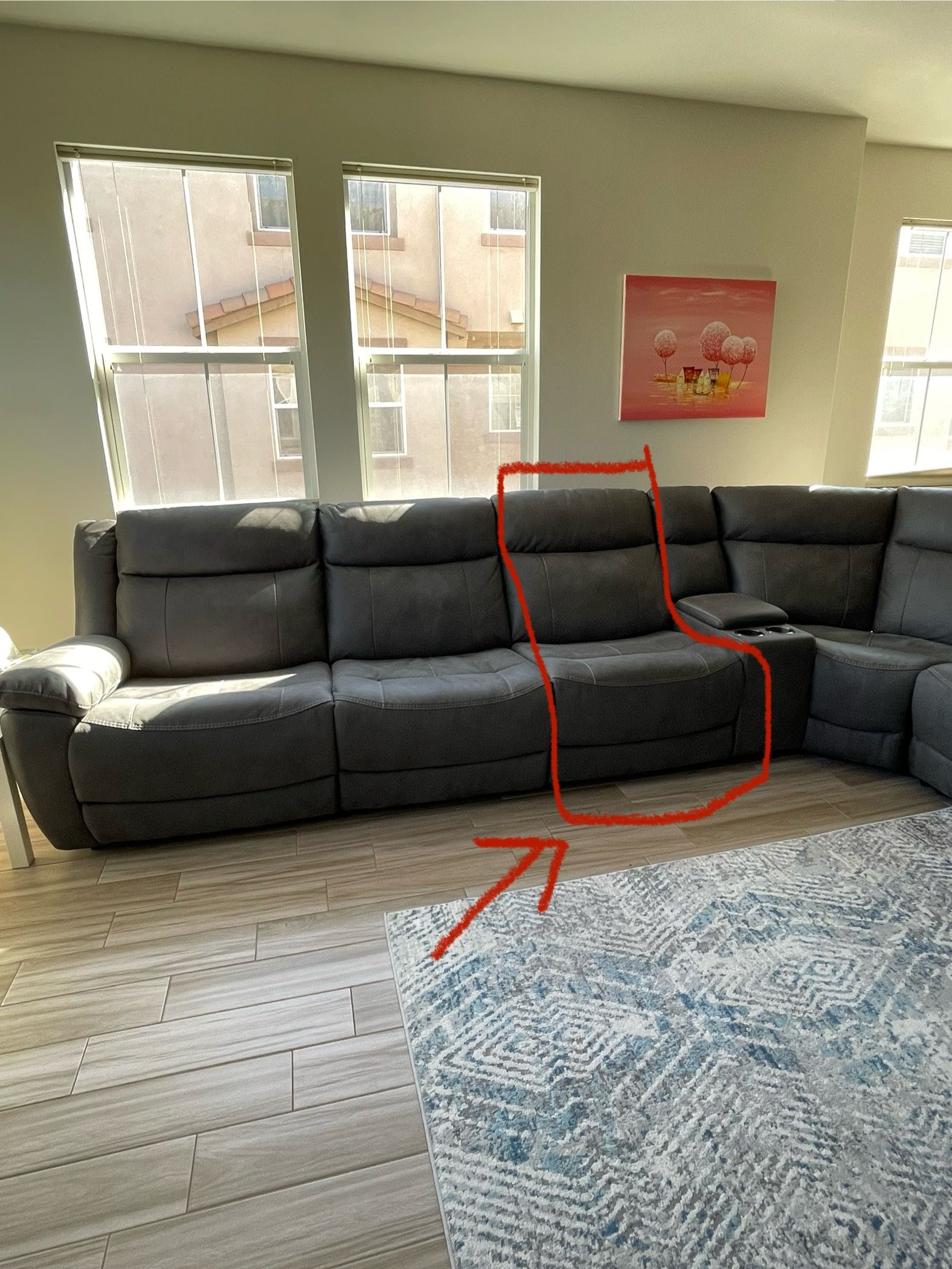 Costco Grey Sofa - New