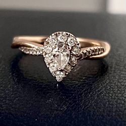 Diamond Wedding Ring 1/2 Ct Pear Shaped