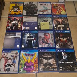 Amazing Selection PlayStation 4 Video Game Collection PS4