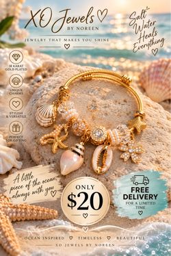 Charm bracelet with shells