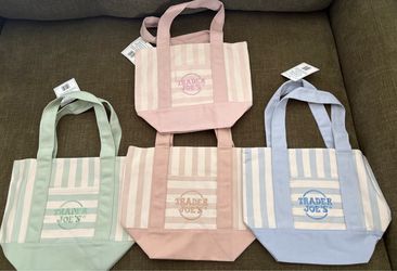 Trader Joe’s Mini Canvas Tote Bags – NEW with Tags
