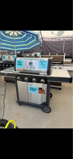 Commercial Series Grill and Griddle Combo Stainless Steel 4 -Burner Infr...
