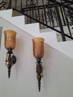 Pair Candle Wall Sconces