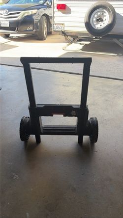Black Plastic Rolling Tool Cart Base