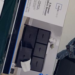 5 Drawer Fabric Dresser 