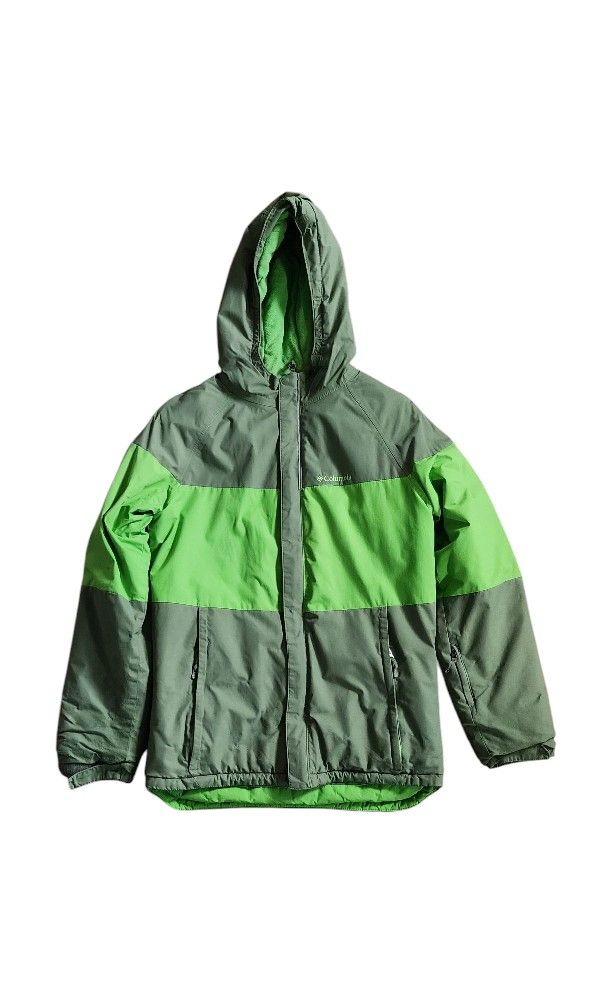 Columbia Lime Green Winter Jacket Size XL Omni-Tech Full Zip