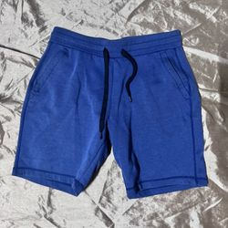 32 Degree Cool Athletic Casual Short Mens Medium Navy blue Knit Drawstring Slash