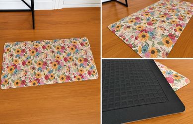 Floral Anti-Fatigue Floor Mat
