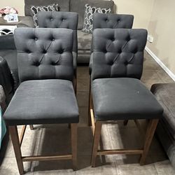 Counter chairs with back Color Gray
