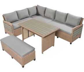 5 piece sectional with table