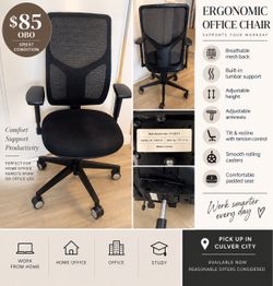Ergonomic High-Back Mesh Office Chair – Adjustable – Great Condition