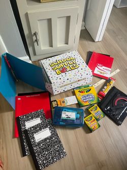 School supply box FULL