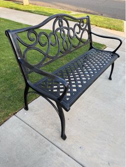 Cast Aluminum Outdoor Patio Bench