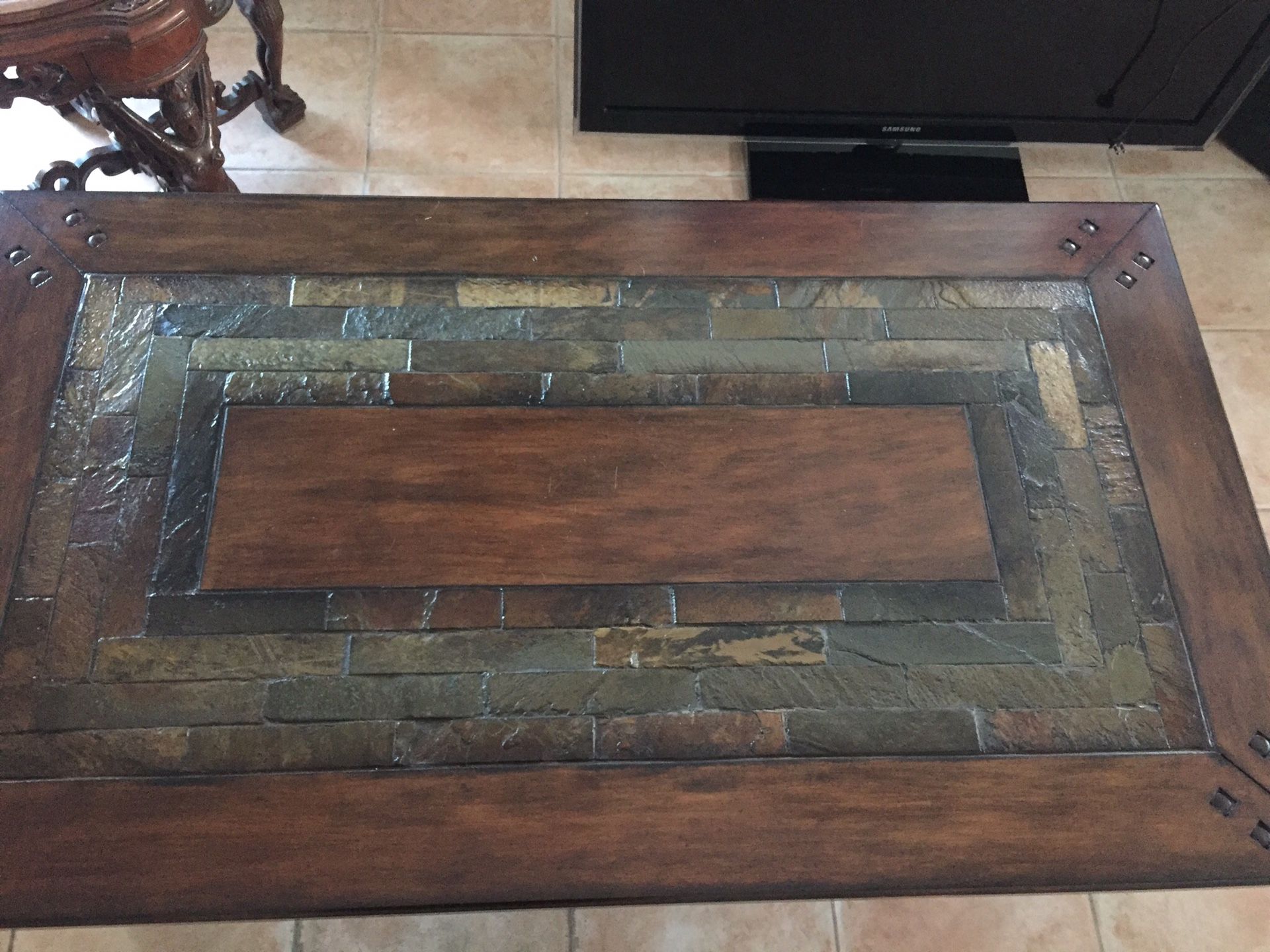 Wood and Metal Coffee Table