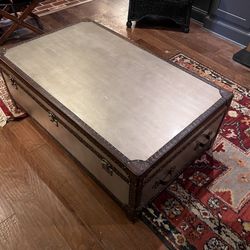 Sofa Table Industrial Trunk